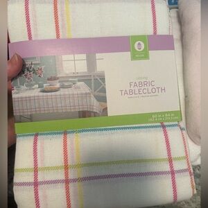 NWT fabric oblong table cloth 60x84